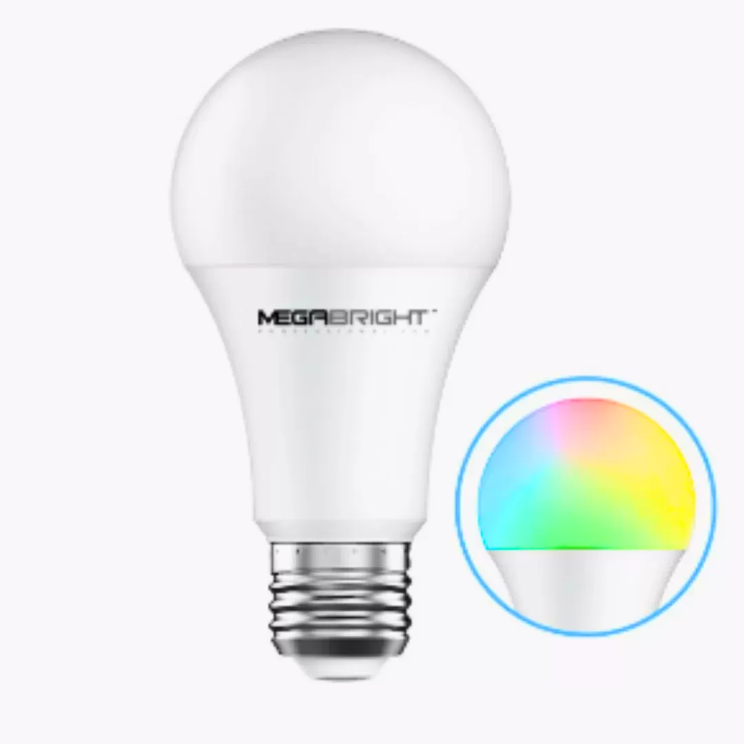 Ampolleta Inteligente WIFI de Colores LED A60 10W E27 Megabright